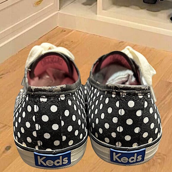 Keds Women's Black and White Polka Dot Canvas Sneaker size 9.5 - Picture 4 of 11